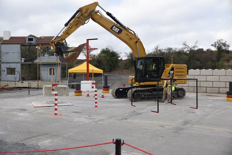 Caterpillar Operator Challenge 2019, europafinalen. Magnus Rundberg tävlar.