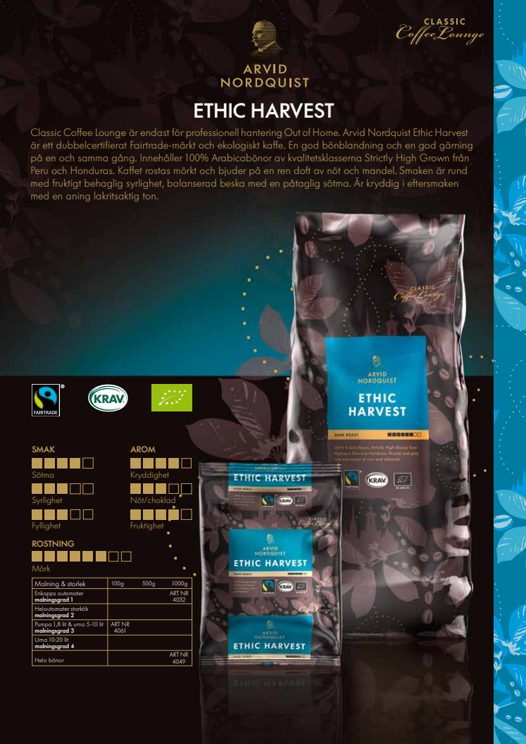Produktblad Ethic Harvest