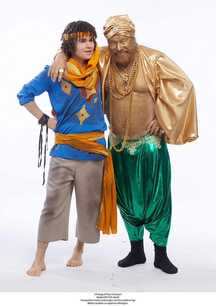 Charlie Grönvall och Claes Malmberg i Äventyret Aladdin