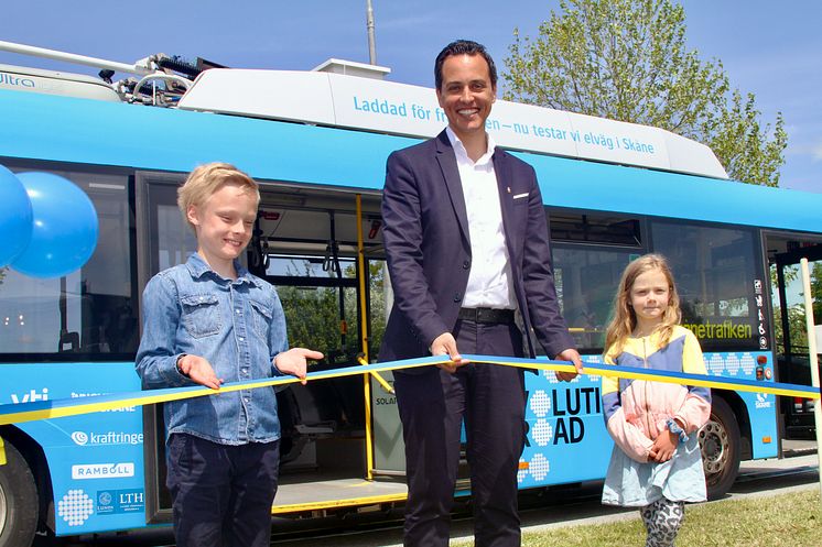 Nästa generations elväg invigd i Lund av sydsvenskt konsortium – med energi- och digitaliseringsminister Anders Ygeman