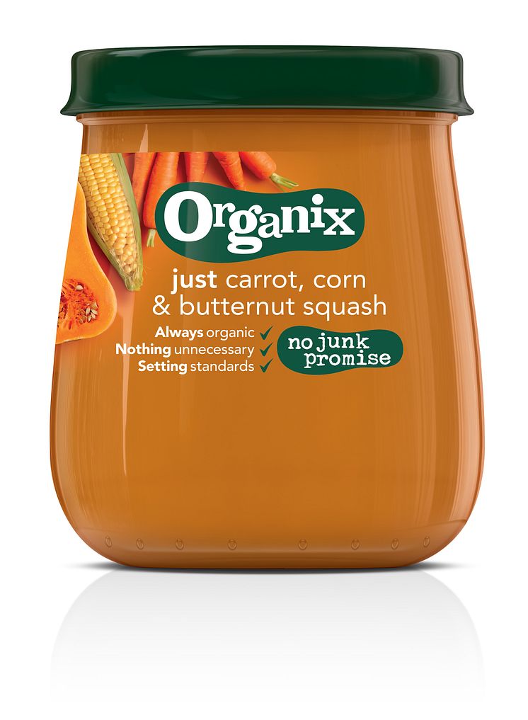 Organix just carrot, corn & butternut squash