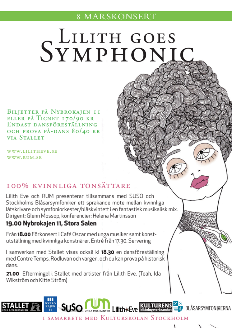 Lilith goes Symphonic på Internationella Kvinnodagen:  Unikt möte på Nybrokajen 11 mellan singer song writers och symfoniorkester