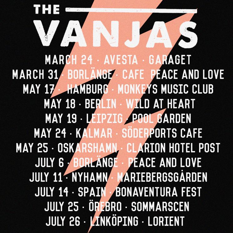 The Vanjas - Turné 2018 