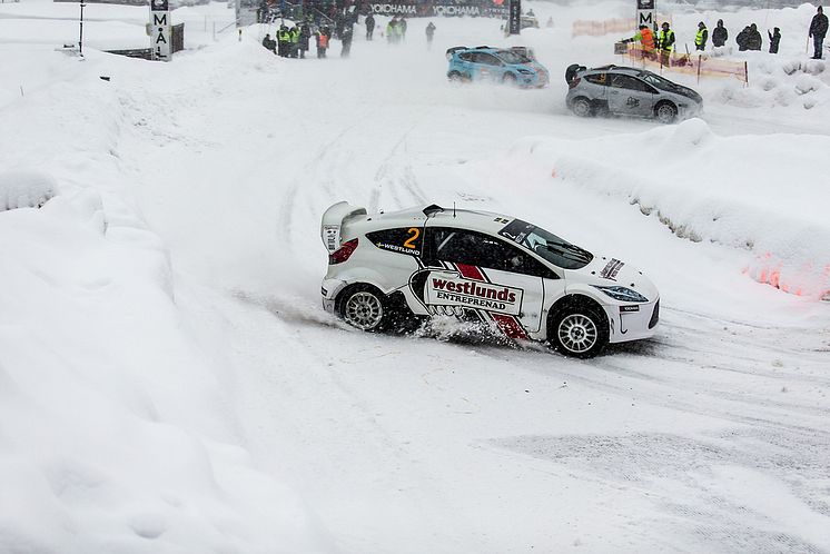 Het trio i mästerskapsduell när RallyX On Ice avslutar i Åre