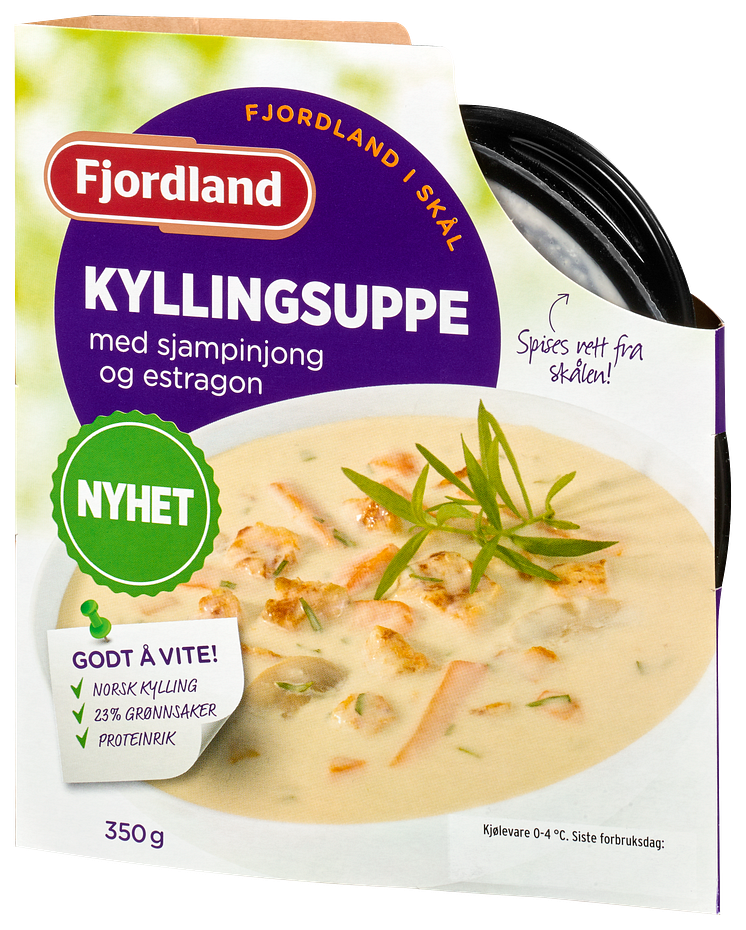 Fjordland i Skål: Kyllingsuppe med sjampinjong og estragon