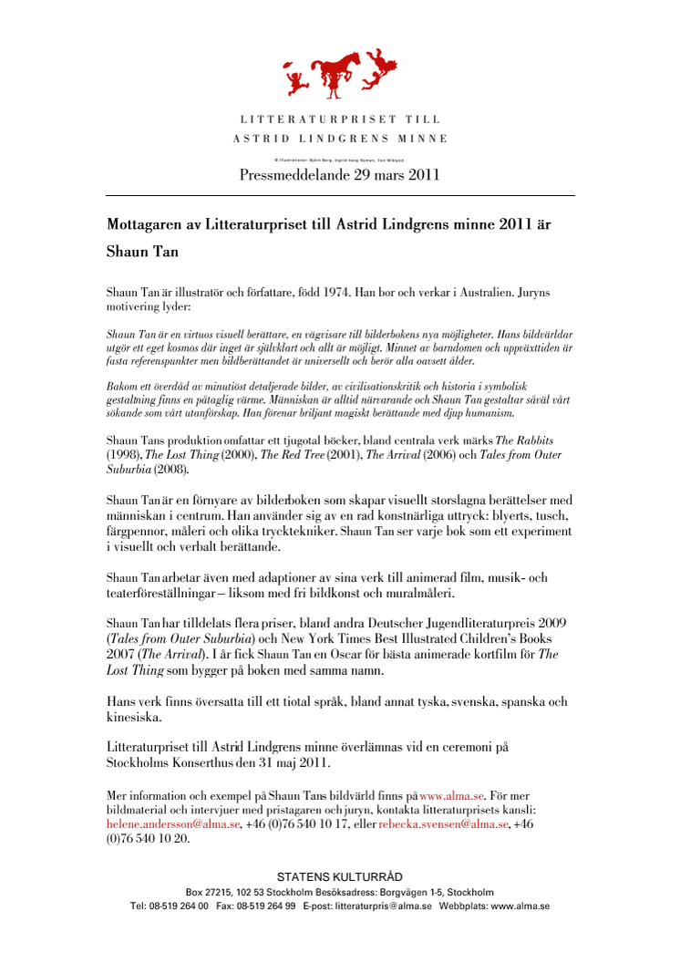 Pressmeddelande Shaun Tan pdf