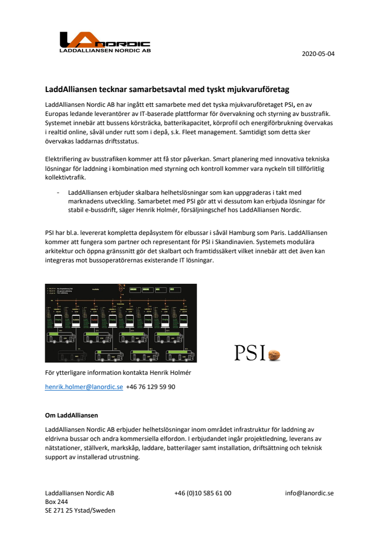 LaddAlliansen tecknar samarbetsavtal med tyskt mjukvaruföretag