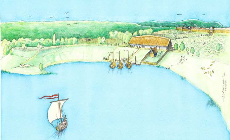 1 Reconstruction Viking age manor  (reconstruction by Jacques Vincent)