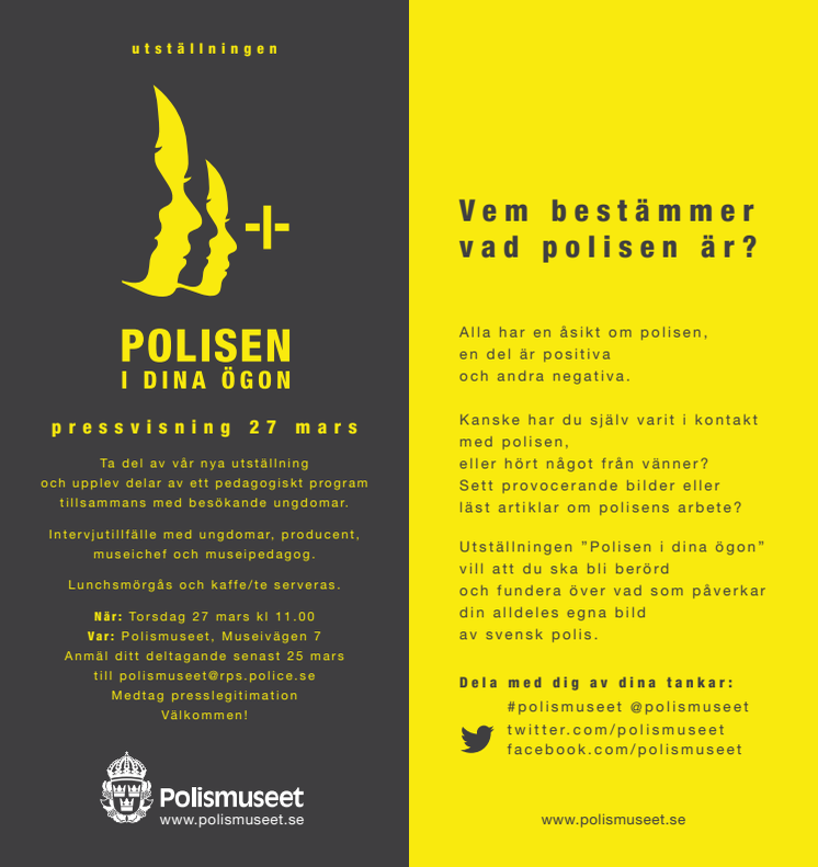 Pressvisning av Polisen i dina ögon på Polismuseet