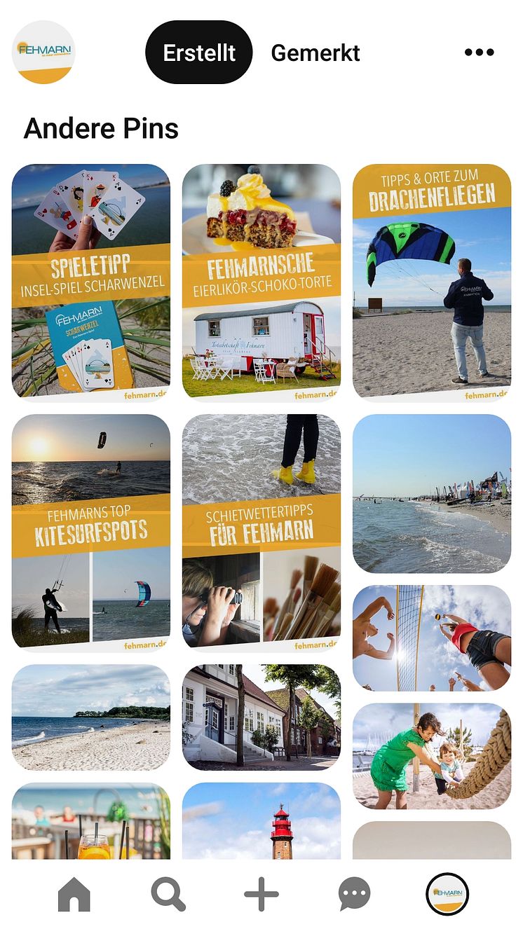 Fehmarn ist ab sofort auf Pinterest