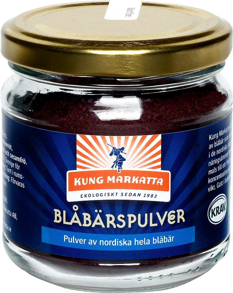 Kung Markatta lanserar KRAV-märkt bärpulver av nordiska blåbär