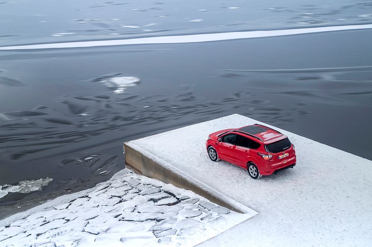 Nye Ford Kuga på nordkapp-platået