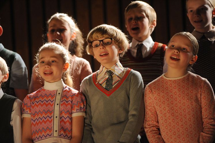 Making-of. Szenenbild des TV-Spots "Der Kinderchor"