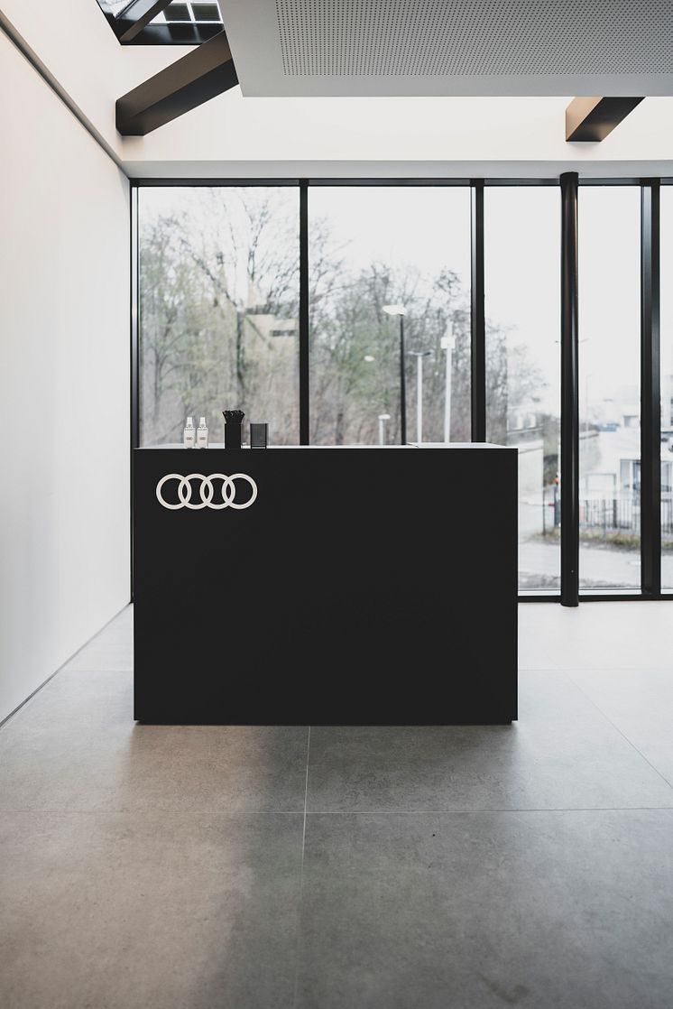 Audi charging hub lounge