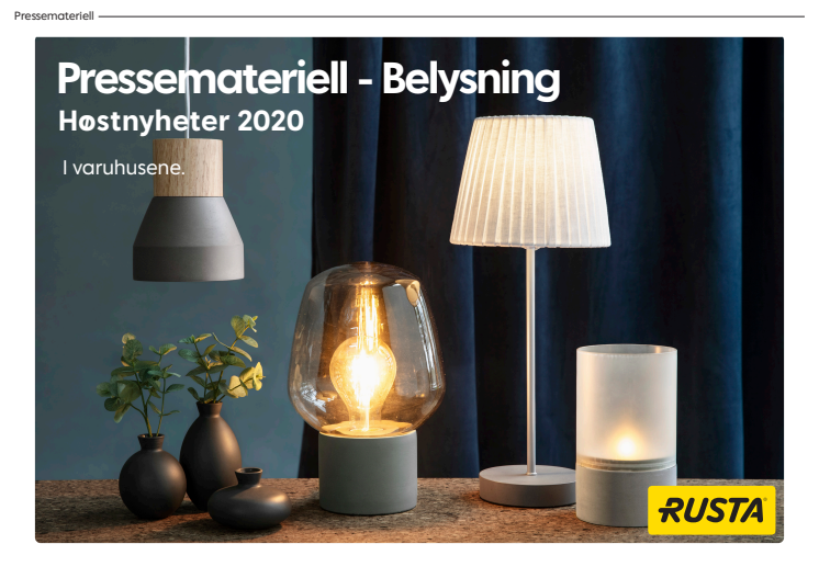 Pressemateriell Belysning - Høst 2020