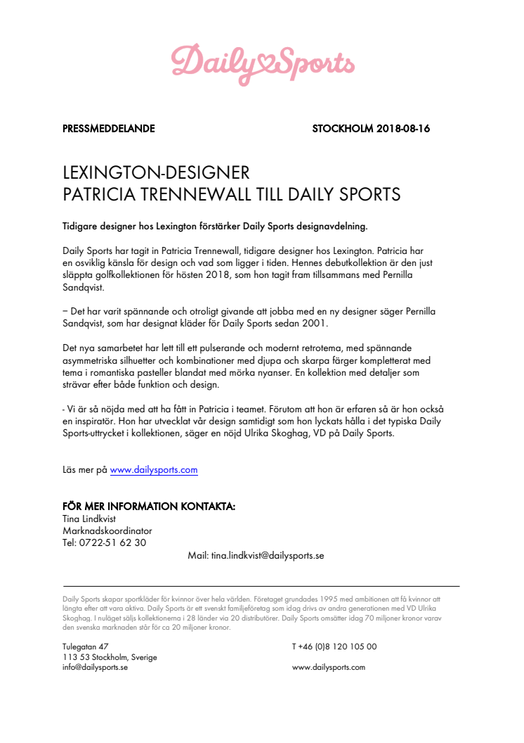 LEXINGTON-DESIGNER  PATRICIA TRENNEWALL TILL DAILY SPORTS