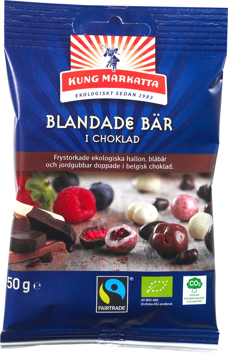 Blandade bär i choklad