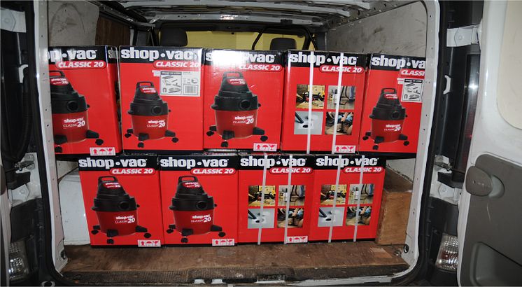 Boxes of hoovers that had tobacco inside