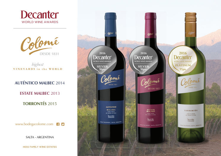 Decanter 2016 Colomé