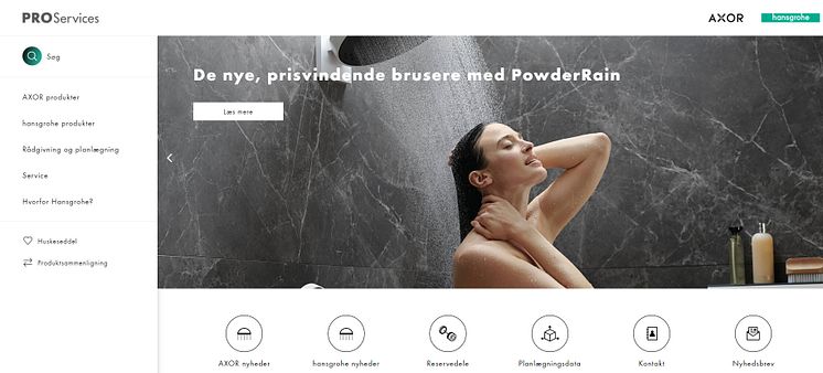 Hansgrohe PRO forside