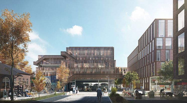 LINK arkitektur ritar Lidls nya huvudkontor och parkeringshus i Aarhus 