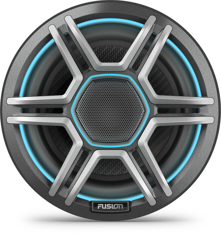 FusionApolloSpeakers_6.5inch_SportsGray_Front_Blue.png