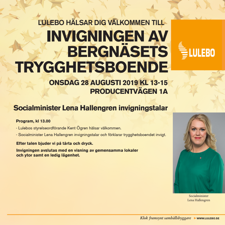 Välkommen till invigningen av Bergnäsets trygghetsboende