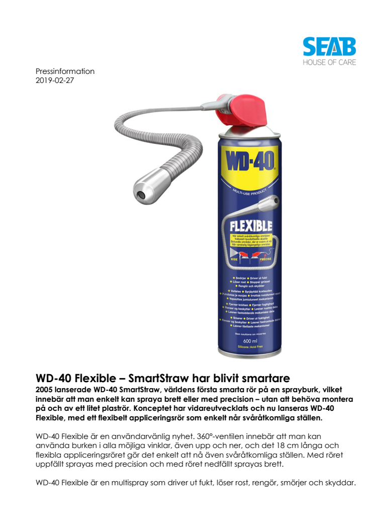 WD-40 Flexible – SmartStraw har blivit smartare