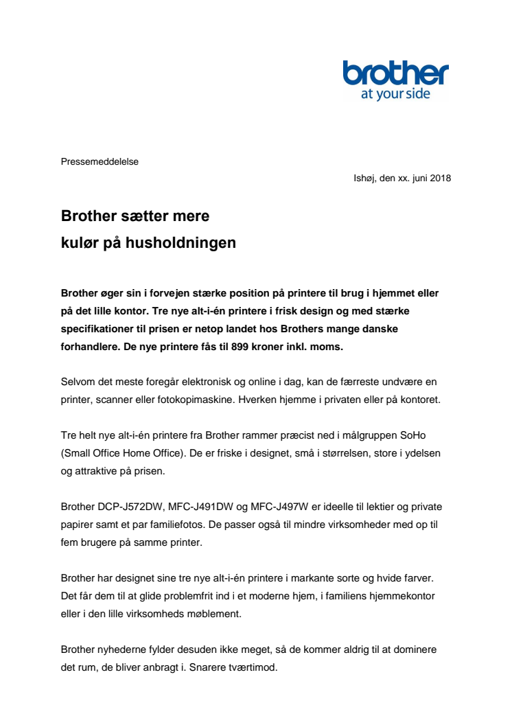 Brother sætter mere kulør på husholdningen 