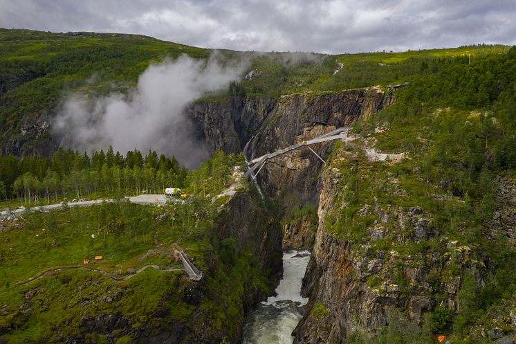 Vøringsfossen. Staircase bridge. Harald Chritian Eiken - vmproduksjon.no