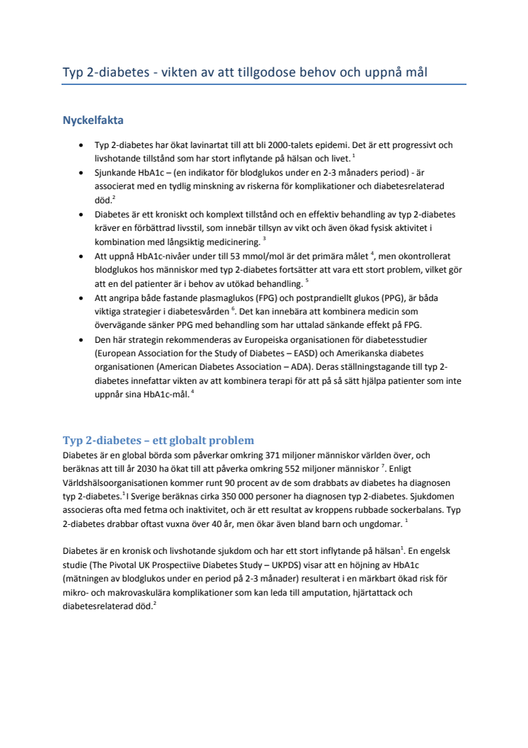 Bakgrundsmaterial diabetes och behandling LixiLan