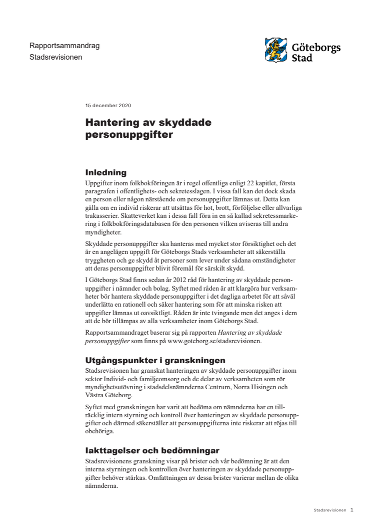 Rapportsammandrag – Hantering av skyddade personuppgifter.pdf