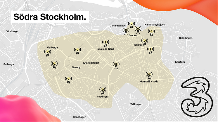 Sveriges första publika 5G-nät finns runt Globen och Enskede.