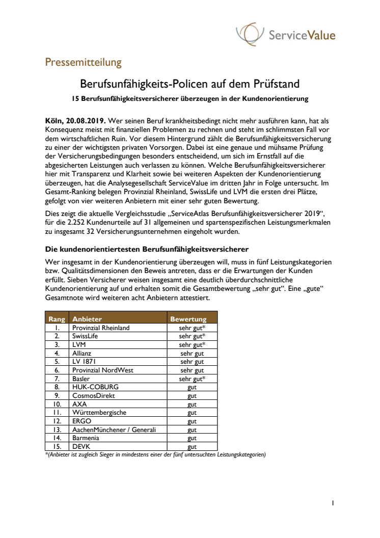 Berufsunfähigkeits-Policen auf dem Prüfstand