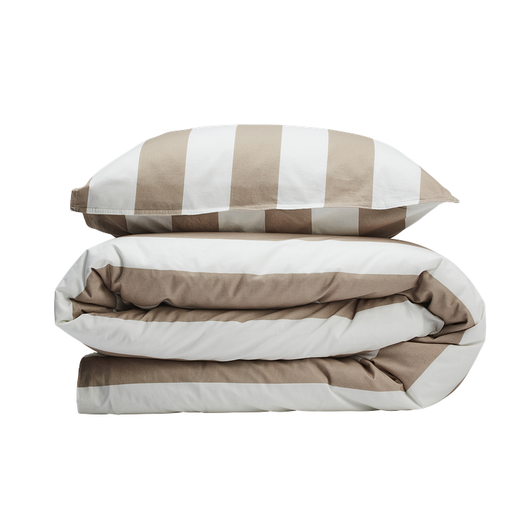 917728 Bed set vintage stripe beige