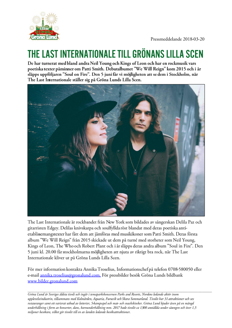 The Last Internationale till Grönans Lilla Scen