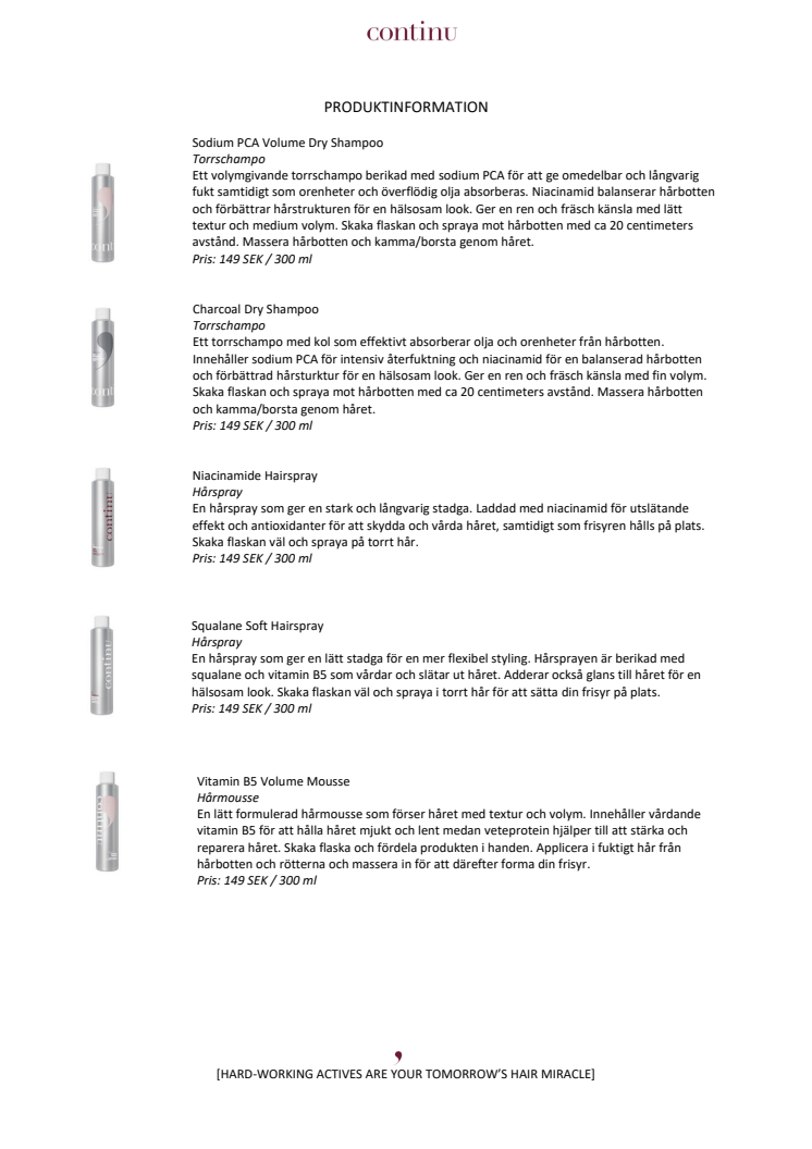 CONTINU Styling ÖVERSIKT PRODUKTER OCH SORTIMENT 2021-01-14.pdf