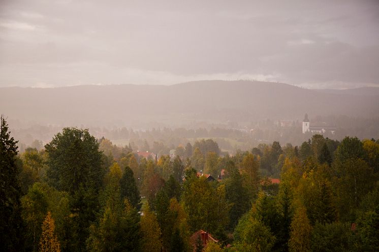 Utsikt från Bergshotellet i Järvsö.