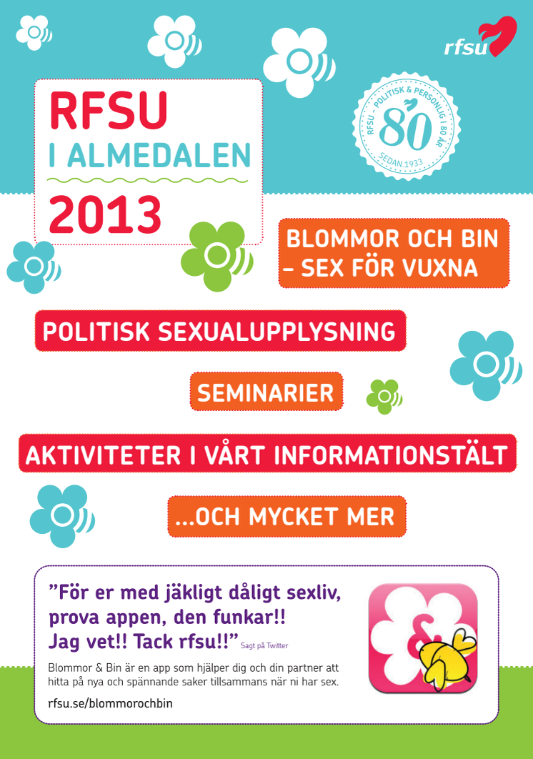 RFSU i Almedalen 2013