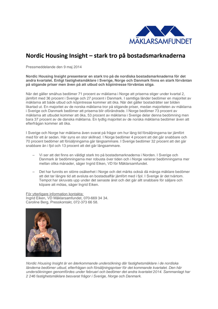 Nordic Housing Insight – stark tro på bostadsmarknaderna