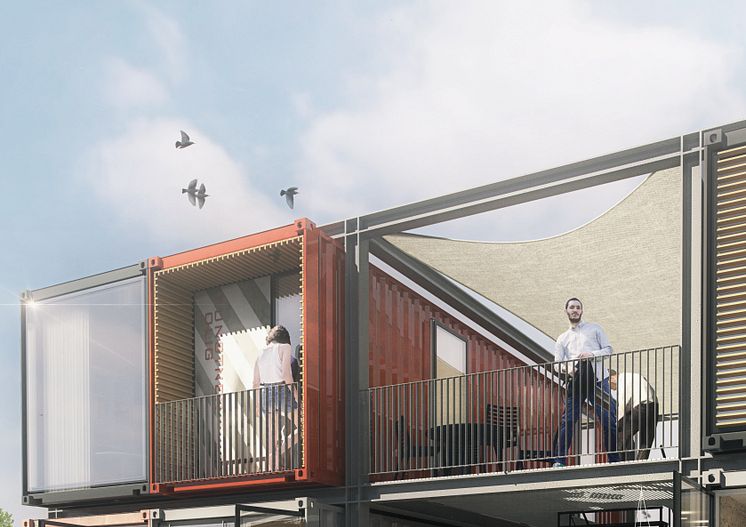 Beat box - container roof terrace