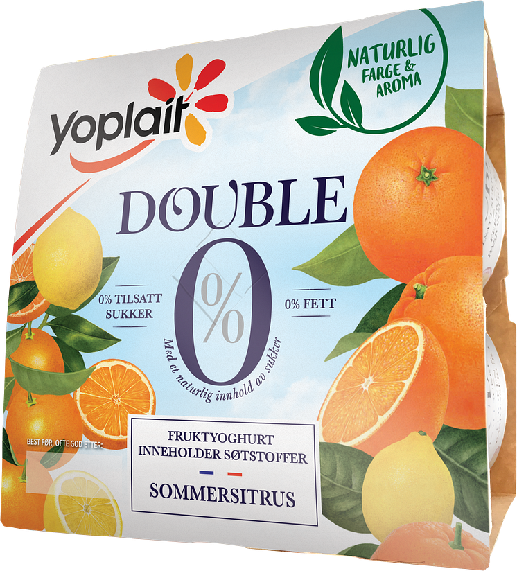 Yoplait Double 0 % Sommersitrus 4x125 g