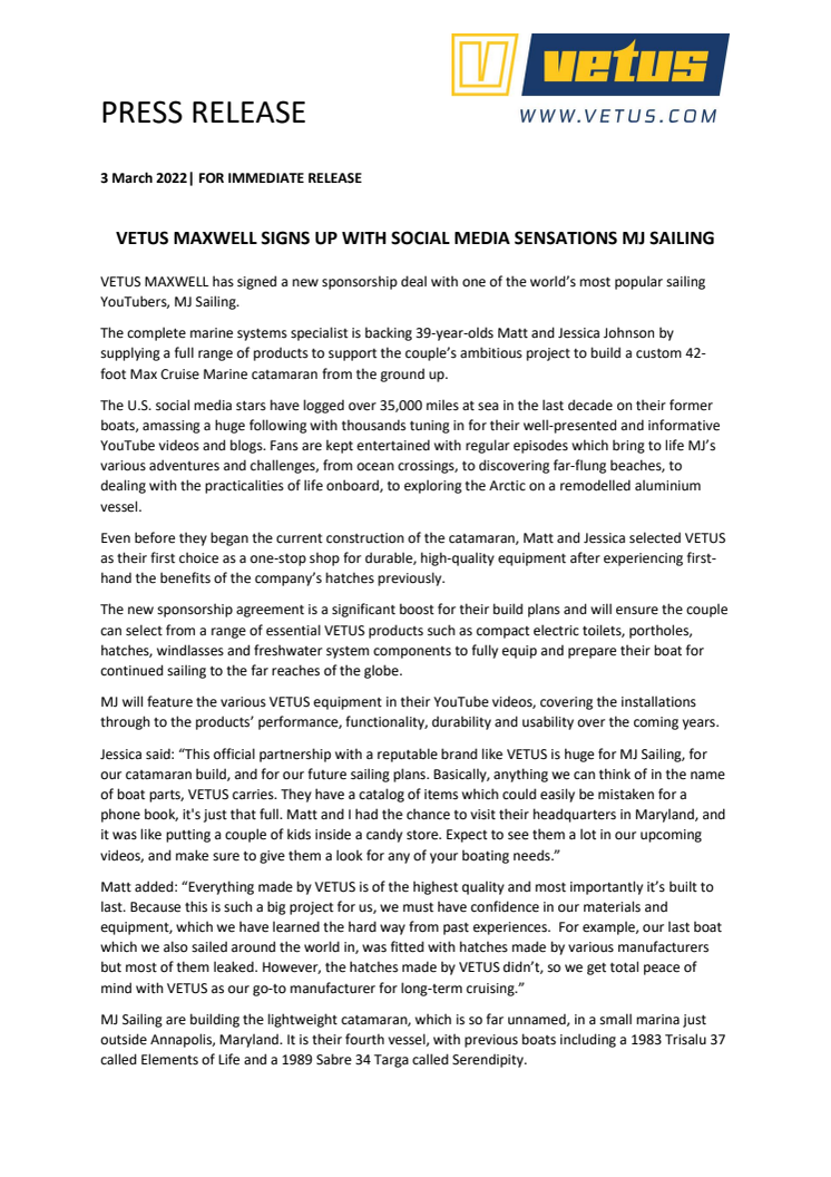 3 March 2022 - VETUS Signs Up with Social Media Sensations MJ Sailing.pdf