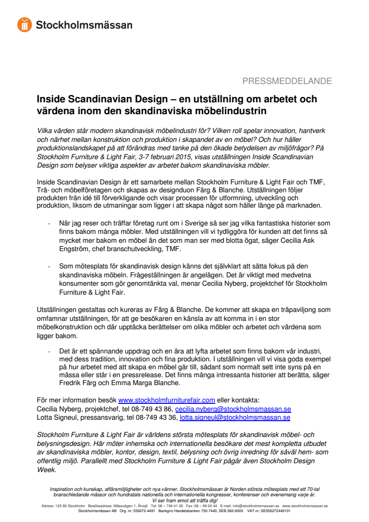 Inside Scandinavian Design – en utställning om arbetet och värdena inom den skandinaviska möbelindustrin