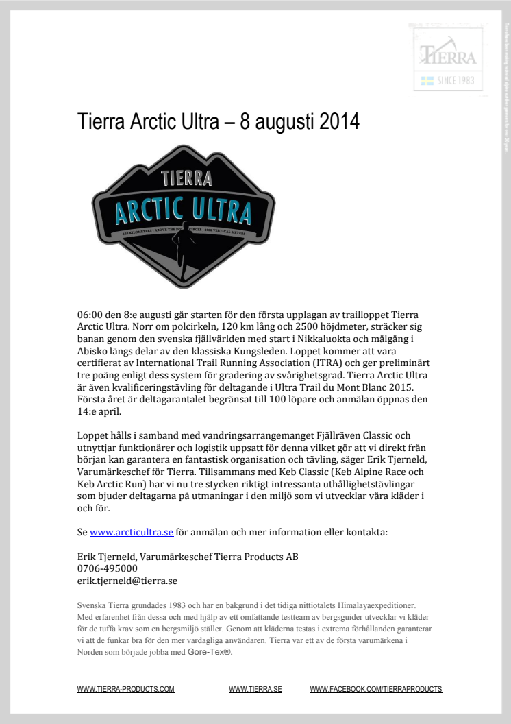 Tierra Arctic Ultra - 120 km, 2500 höjdmeter löpning norr om Polcirkeln