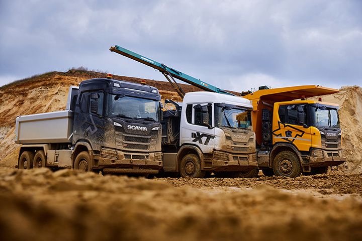Mit dem Extra an Robustheit ist der Scania XT speziell für die besonderen Anforderungen und Bedingungen im Baugewerbe ausgelegt.
