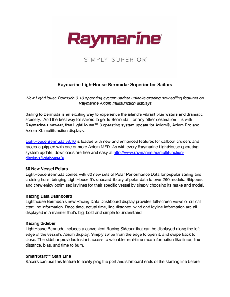 Raymarine LightHouse Bermuda: Superior for Sailors