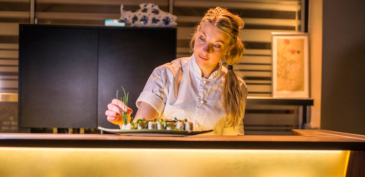 Frida Ronge, köksmästare på vRÅ. Foto: Clarion Hotel Post