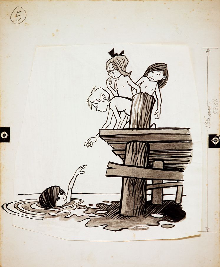 Björn Hedlund, illustration, Katitzi, 1969 