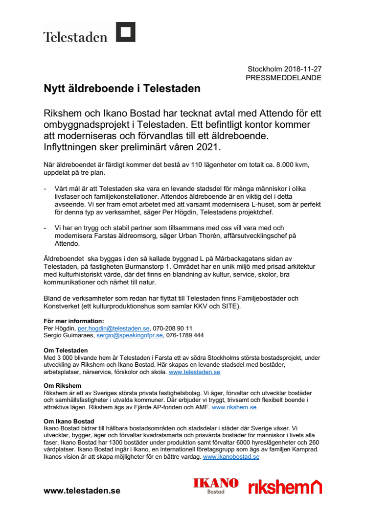 Nytt äldreboende i Telestaden